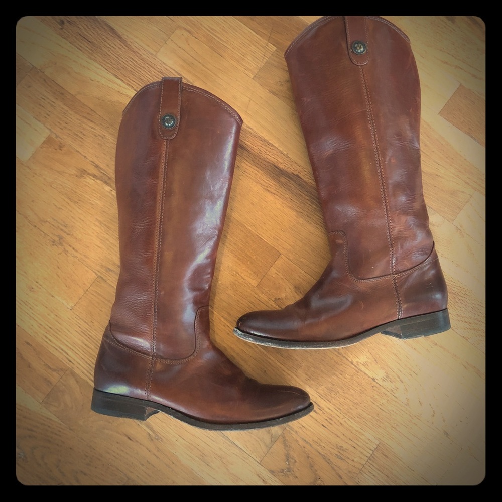 Frye pull on riding boot